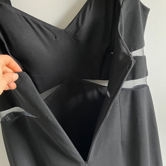 JS Collections Black Gown size 14 black maxi dress prom wedding evening - Picture 7 of 9